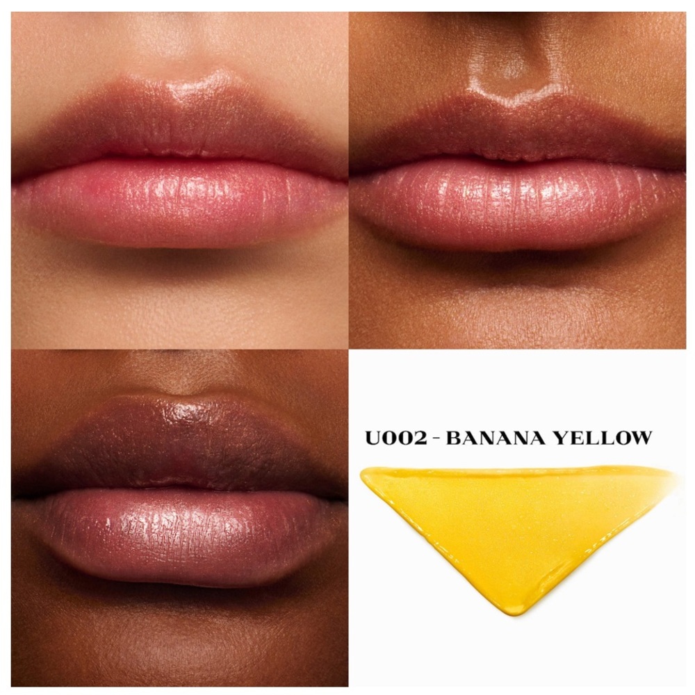 Prada Lip Balm (U002 Banana Yellow) Golden Warm Luster With Banana Scent - Picture 5 of 7